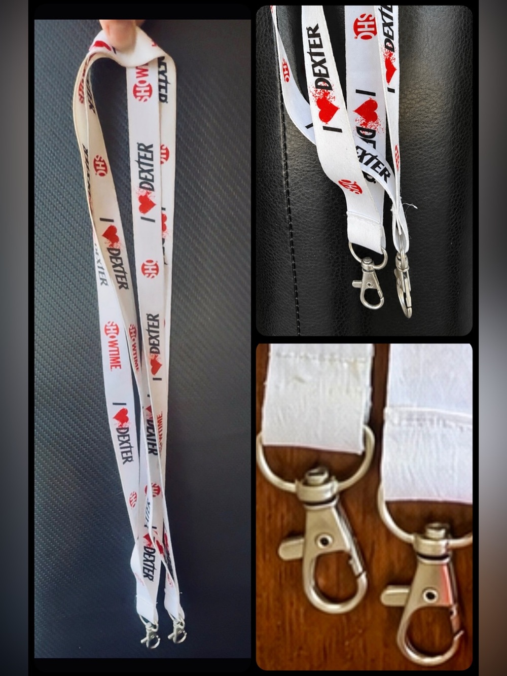 Dexter Showtime Crew Lanyards 2 TV Production Collectible Swivel Clips